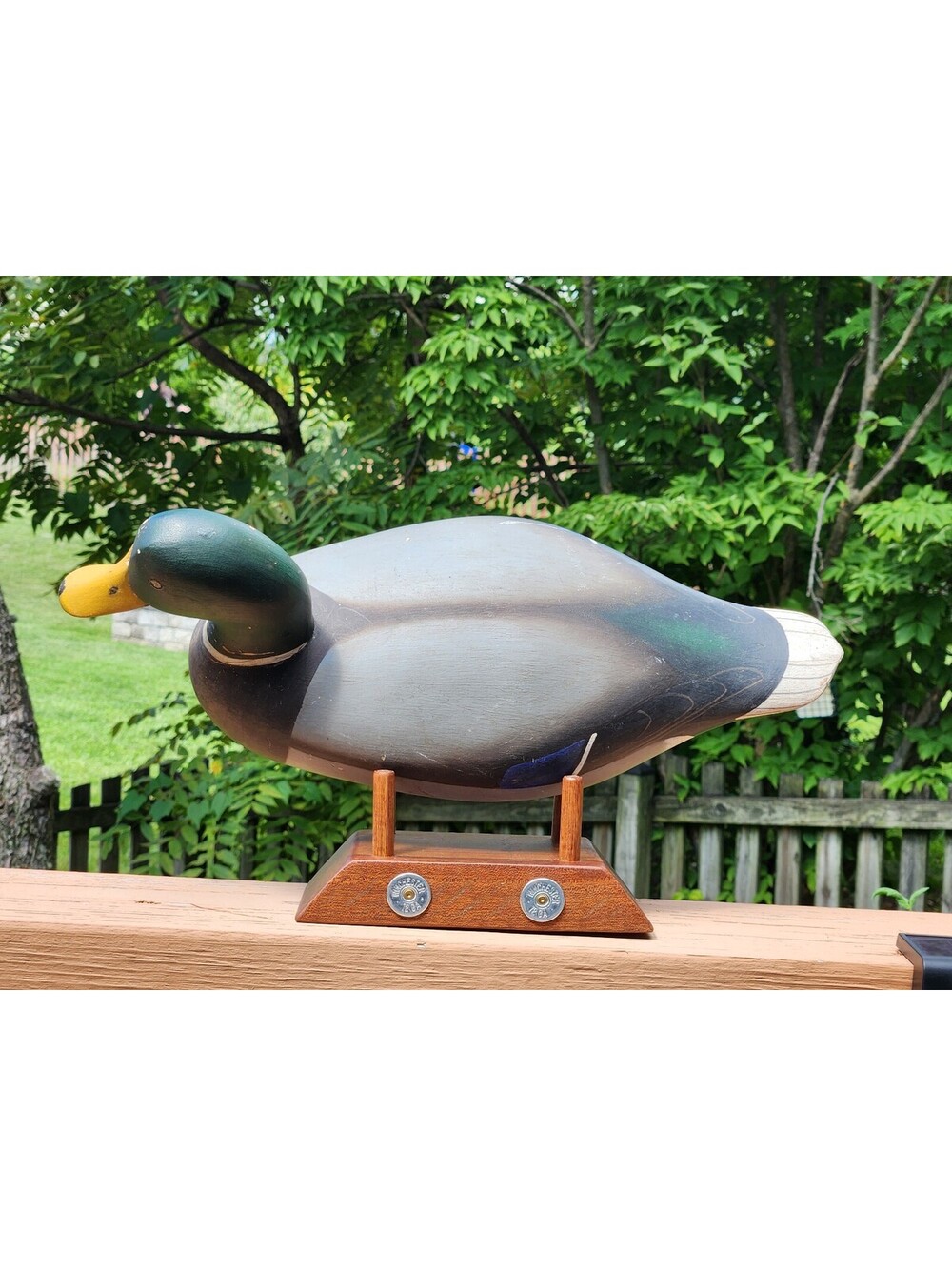 Tom Harmon Mallard Drake Decoy Signed Hand‑Carved Wood Maryland Art